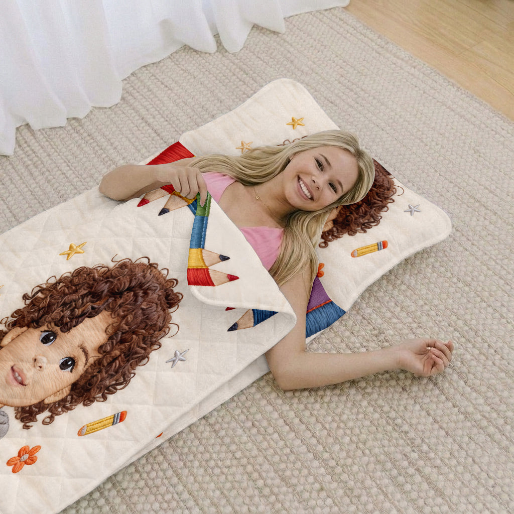 Colored Pencils - Personalized Kid Nap Mat