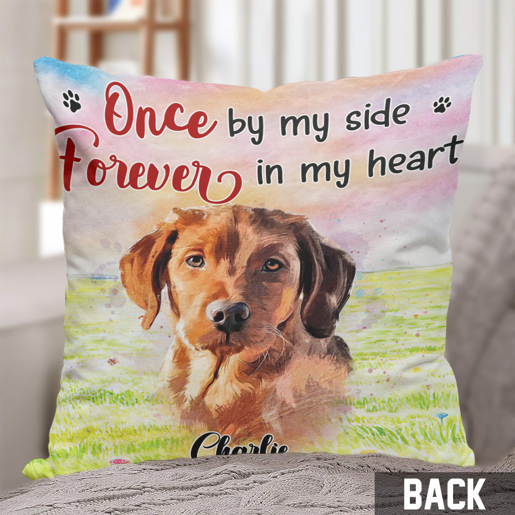 Forever In My Heart - Personalized Dog Throw Pillow