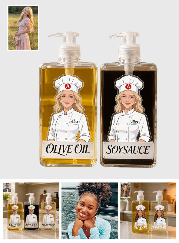 Kitchen Dispenser Custom For Cooking Lovers - Personalized Cooking Pump Dispenser