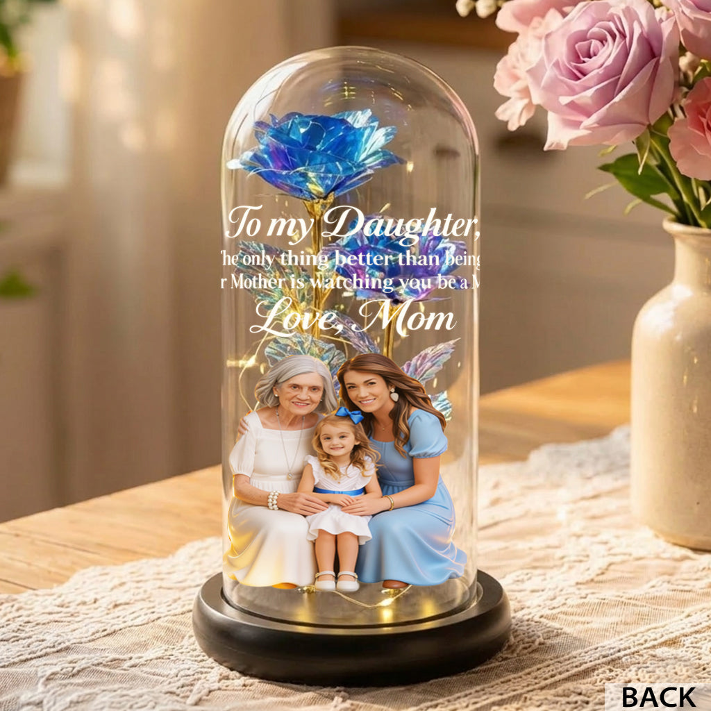 Flowers Gift For Mother's Day - Personalized Mother Glowing Roses Glass Dome