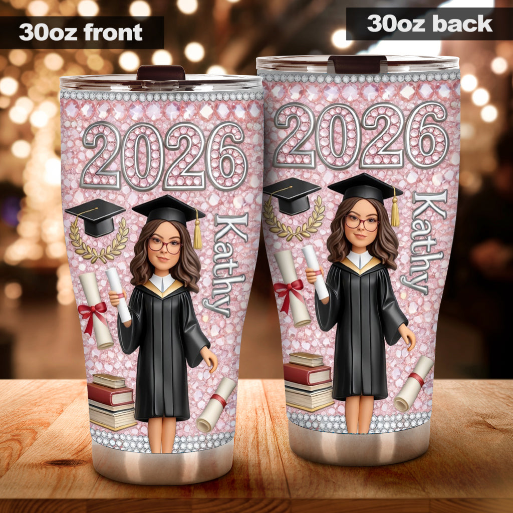 Custom Any Photo, Happy Graduation Gift - Personalized Graduation Tumbler