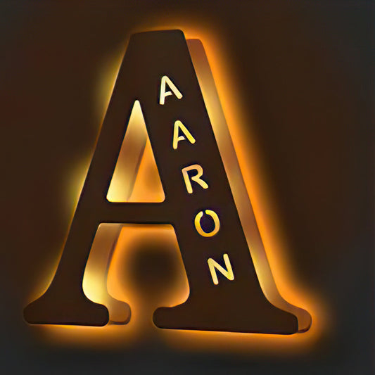 Wooden Letter - Personalized Any Letter With Name Lamp