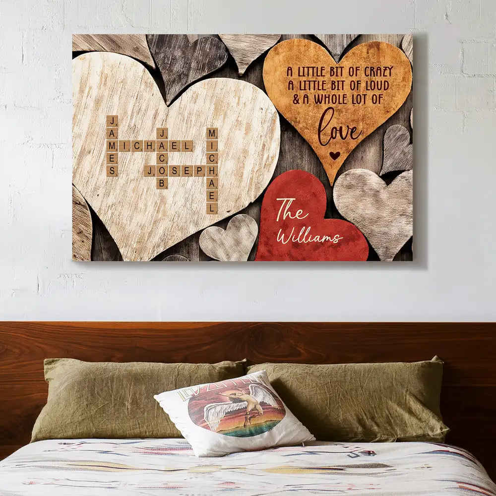 Personalized Heart Scene Canvas, Poster & Keychain Gift