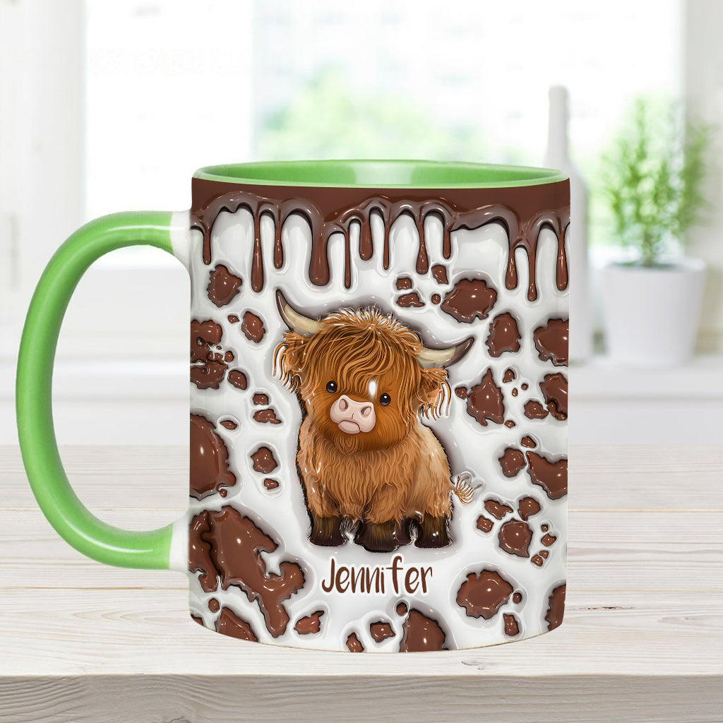 Just A Girl Who Loves Highland Cow - Personalized Accent Mug
