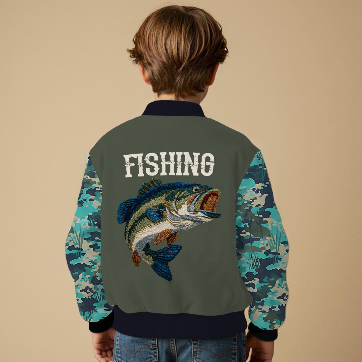 Cool Fishing - Personalized Fishing Varsity Jacket