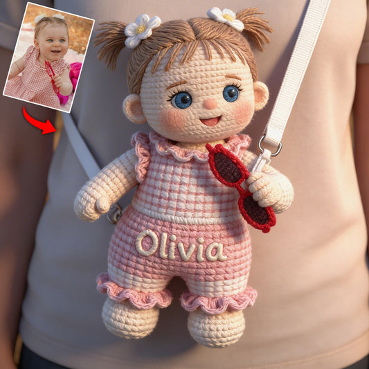 Any Photo - Personalized Kid Plush Crossbag