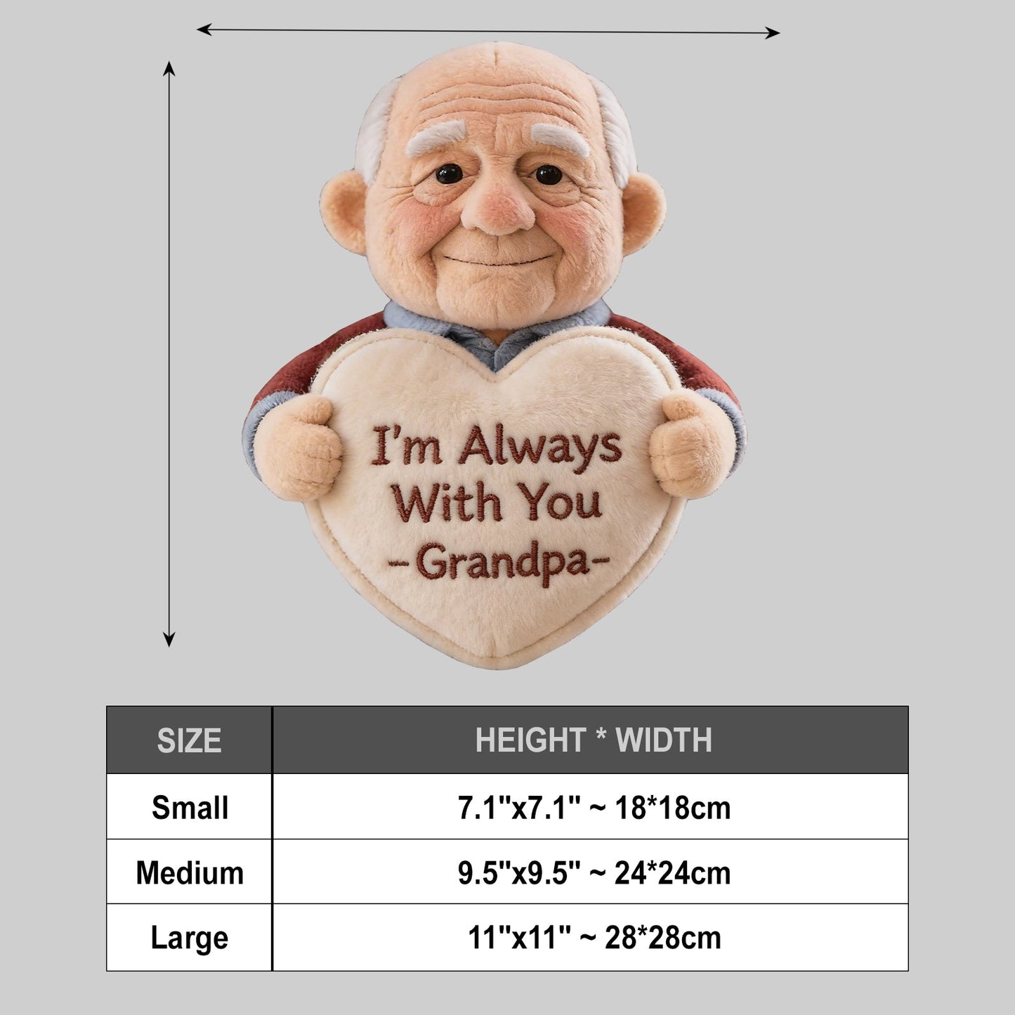 I'm Always With You - Custom From Any Photo - Personalized Memorial Plush Crossbag