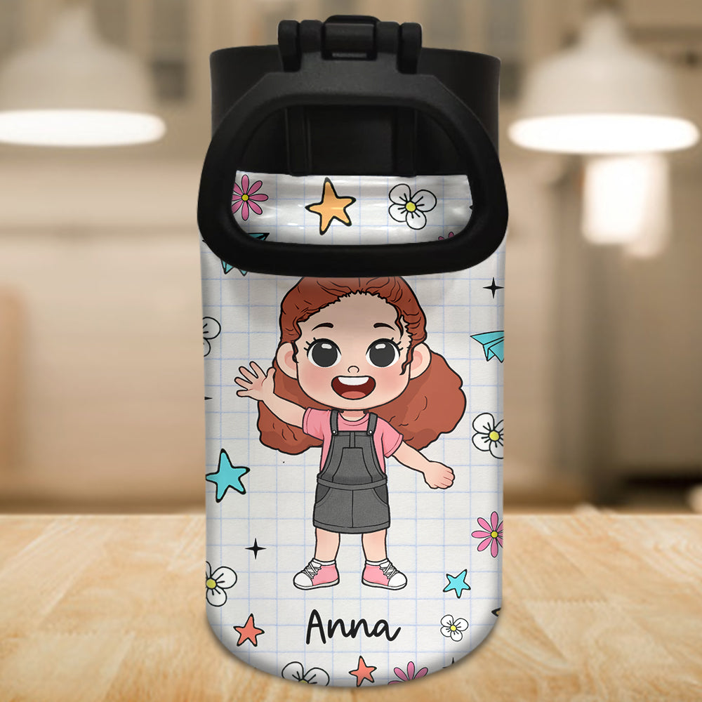 Here I Come! - Personalized Kid Kids Water Bottle