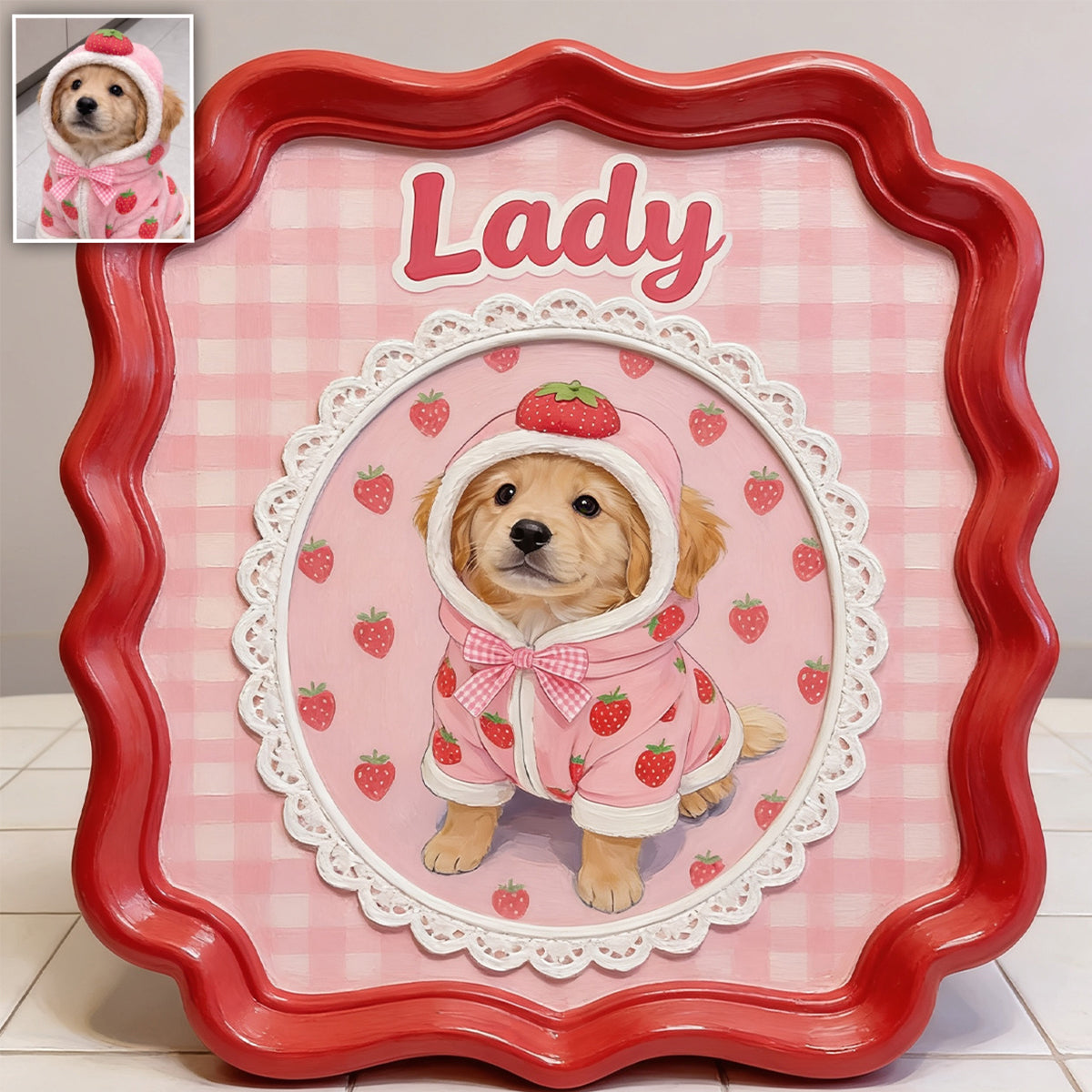 Custom Pet Potrait - Personalized Dog 2 Layered Wood Sign / Wood Plaque