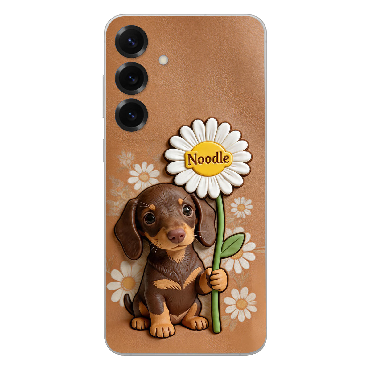 Custom Any Photo - Personalized Dog 3D Embossed Leather Phone Case