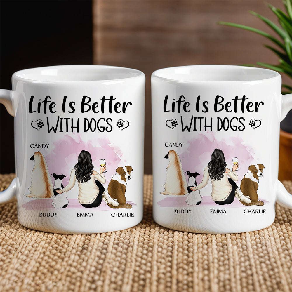 A Girl & Her Dogs – A Heartwarming Bond with Custom Names, Perfect Gift for Dog Lovers,for Mother’s Day or Birthday