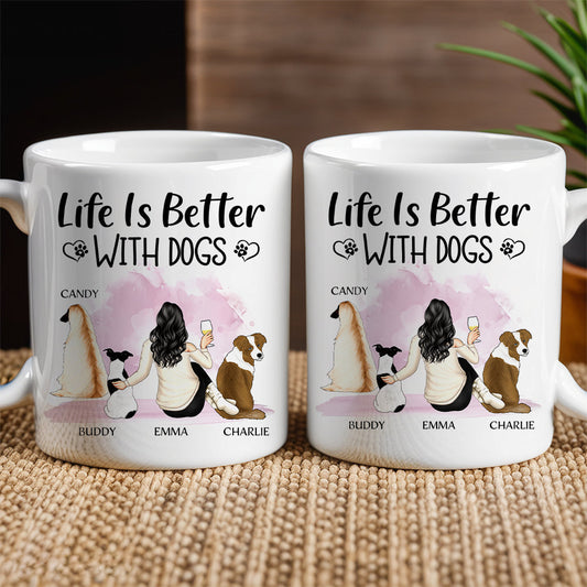 A Girl & Her Dogs – A Heartwarming Bond with Custom Names, Perfect Gift for Dog Lovers,for Mother’s Day or Birthday