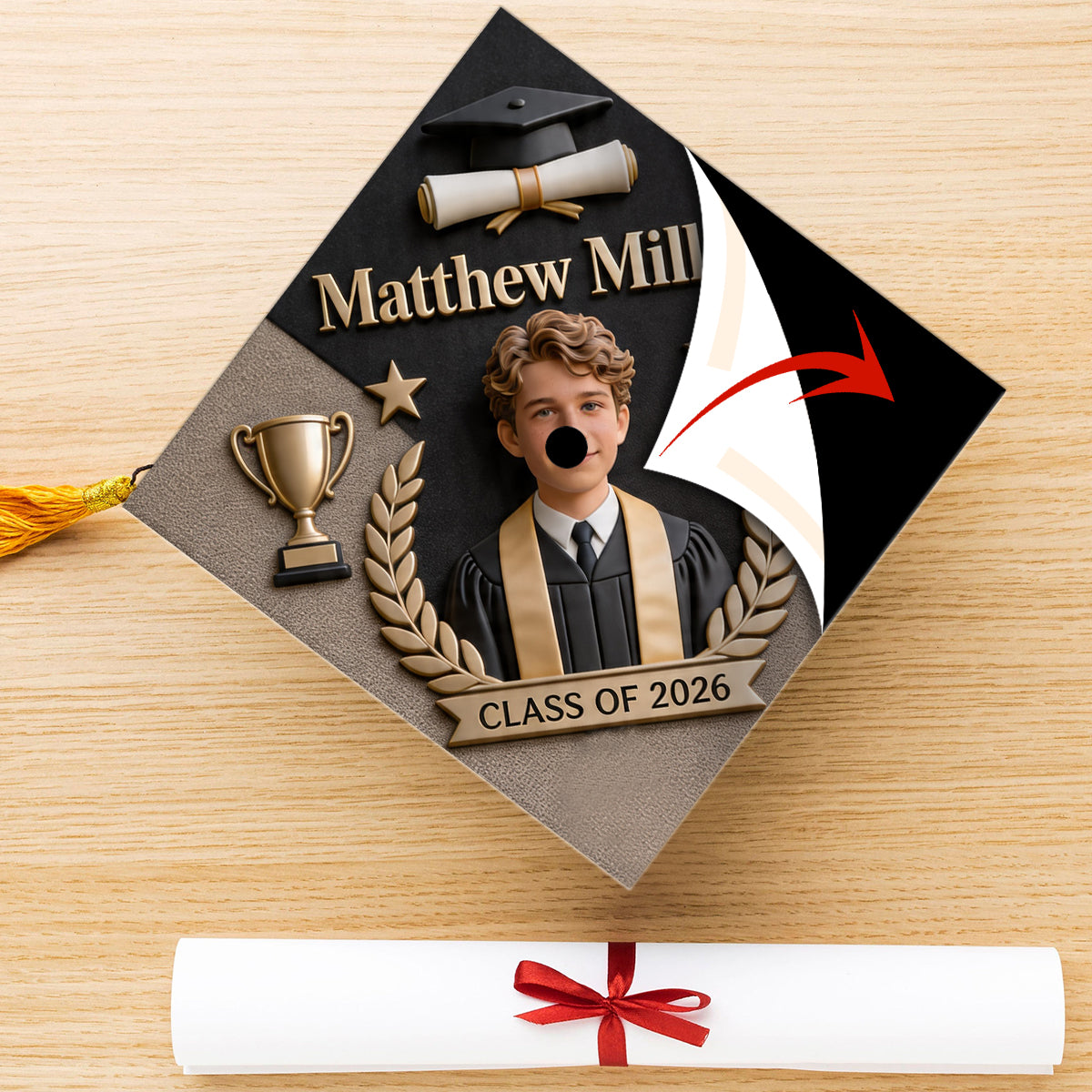 Class Of 2026 - Personalized Graduation Cap Topper