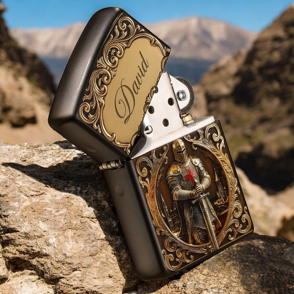 Knight Of God - Personalized Christian Lighter