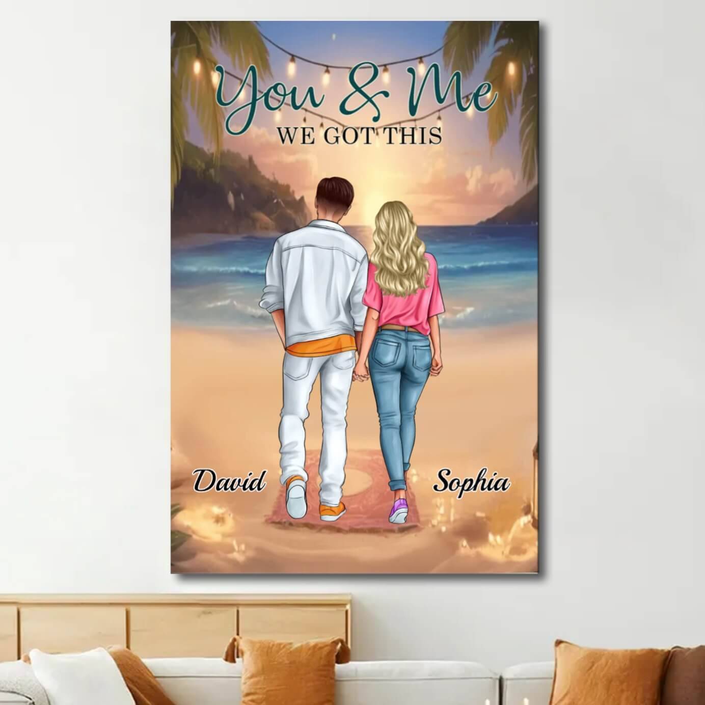 Together We Conquer - 'You & Me, We Got This' Personalized Poster or Canvas or Keychain or Shirt for Couples