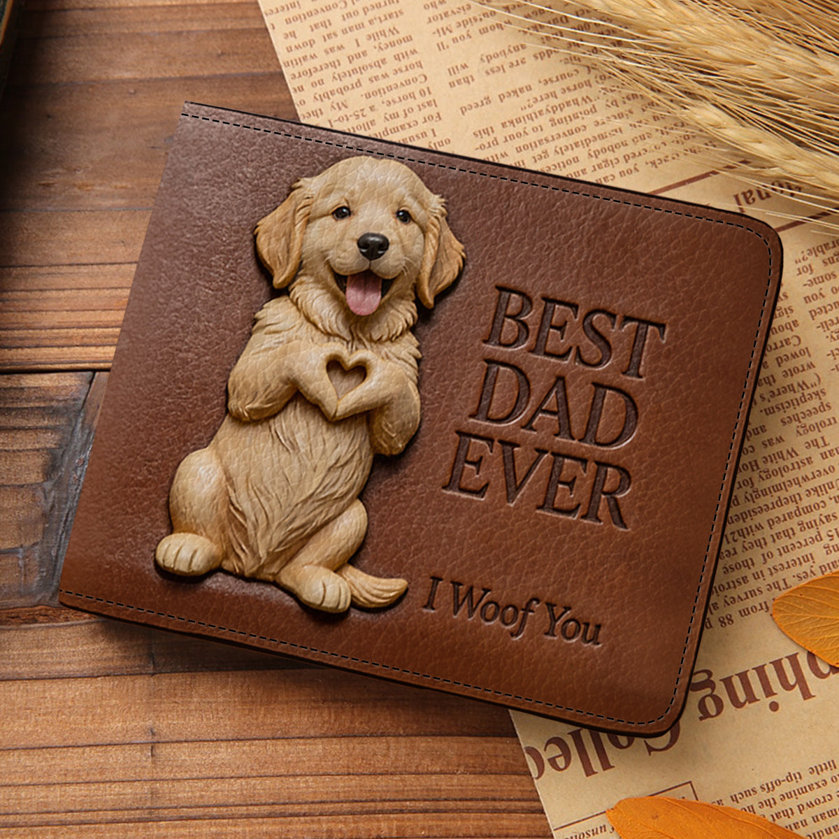 Custom Any Photo - Personalized Dog Leather Wallet
