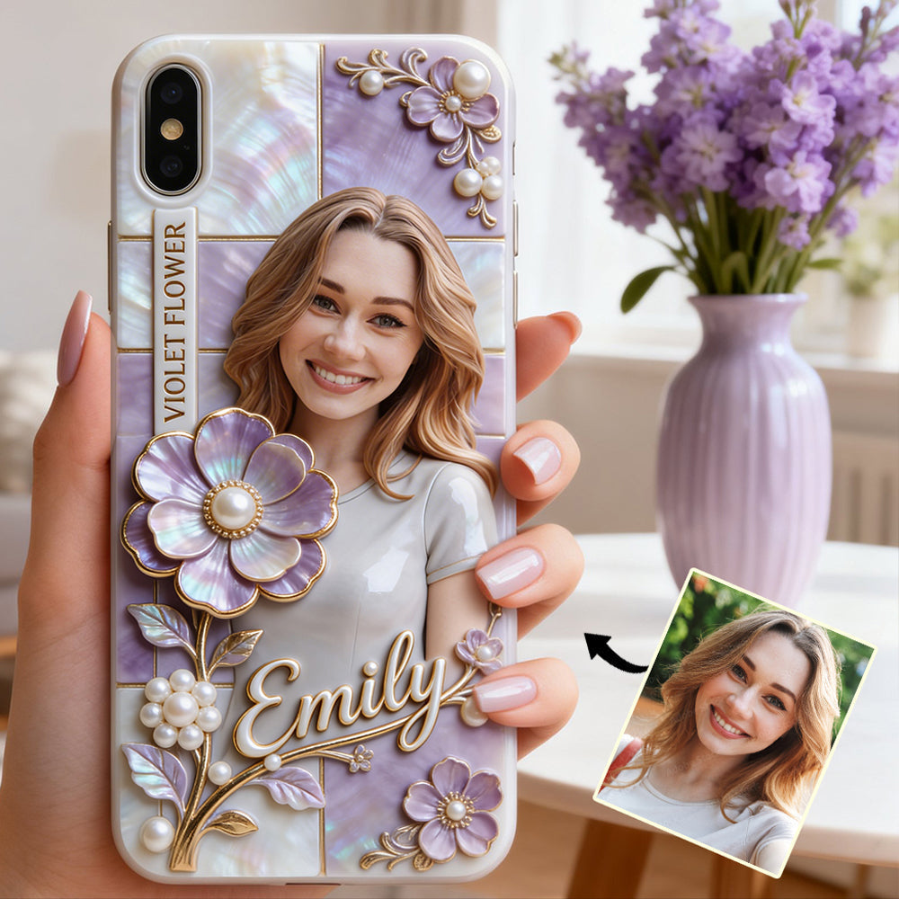 Custom Any Photo Birthmonth Flower - Personalized Self Love Full Print Phone Case