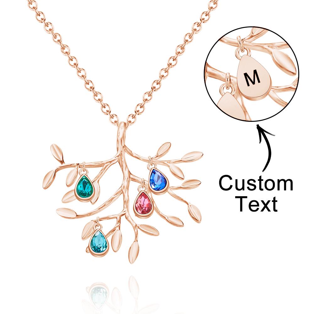 Our Family - Personalized Family Tree Necklace With Birthstone