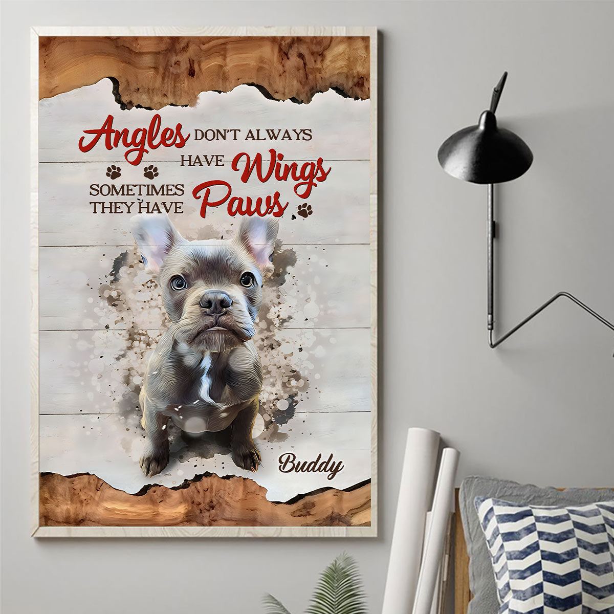 Angels Don't Always Have Wings - Personalized Dog Canvas And Poster