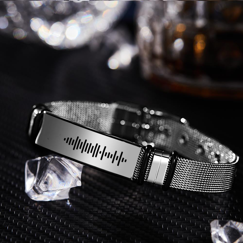 Music Code - Personalized Music Code Men Bracelet