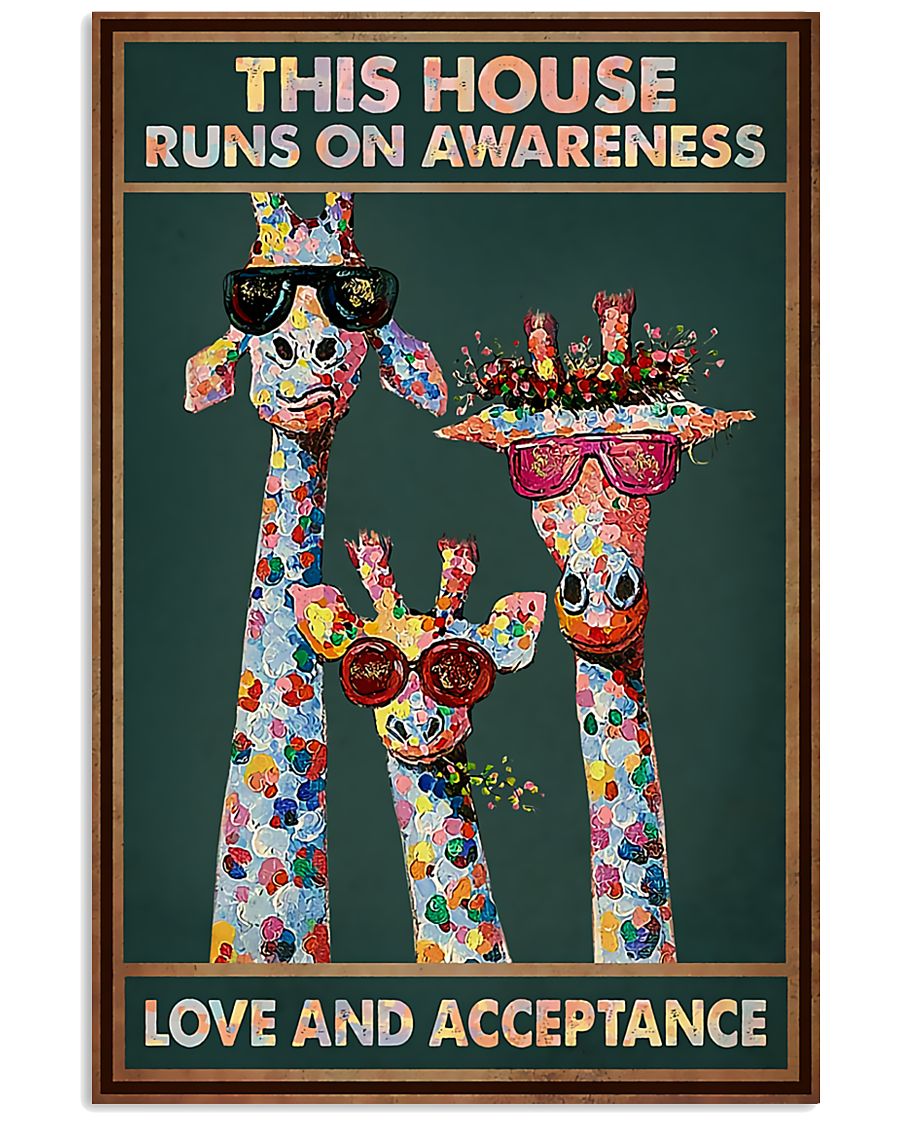 Autism This House Runs On - Awareness Autism Awareness Poster 0921