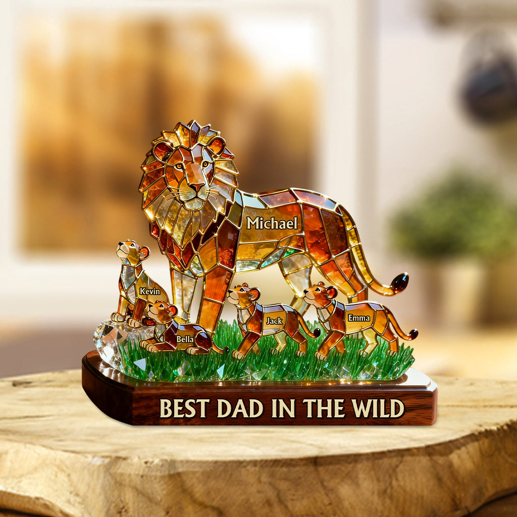 Best Dad In The Wild - Personalized Father Custom Shaped Acrylic Plaque