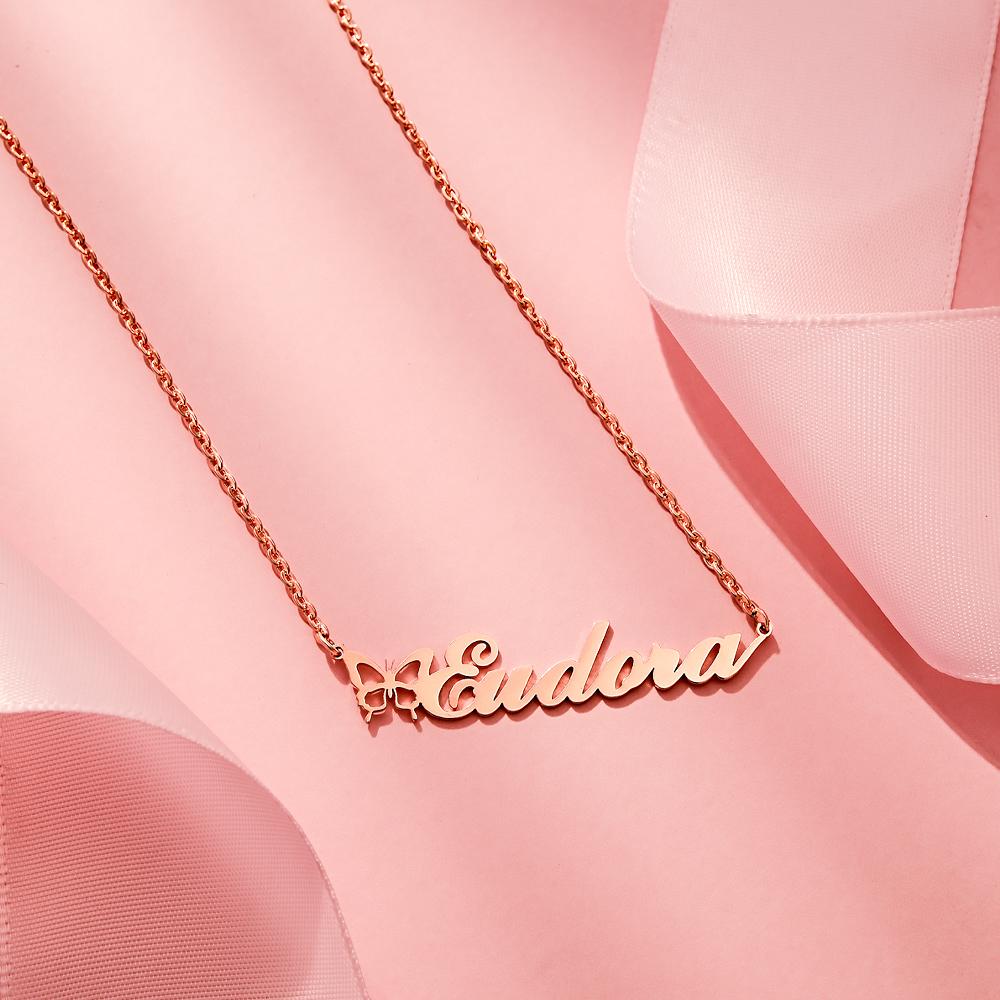 Any Name Butterfly - Personalized Name Necklace