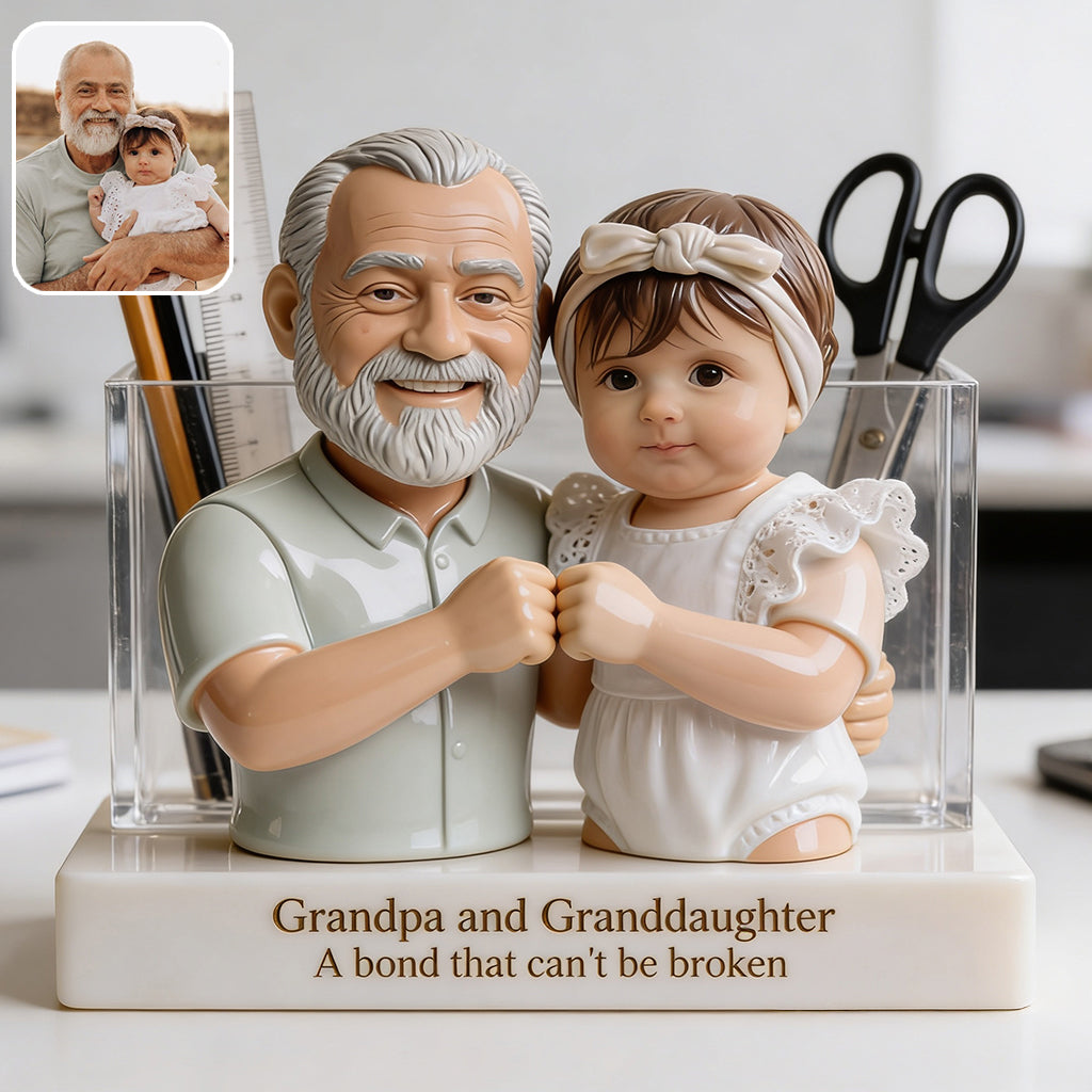 Best Friends For Life - Personalized Father Acrylic Pen Holder
