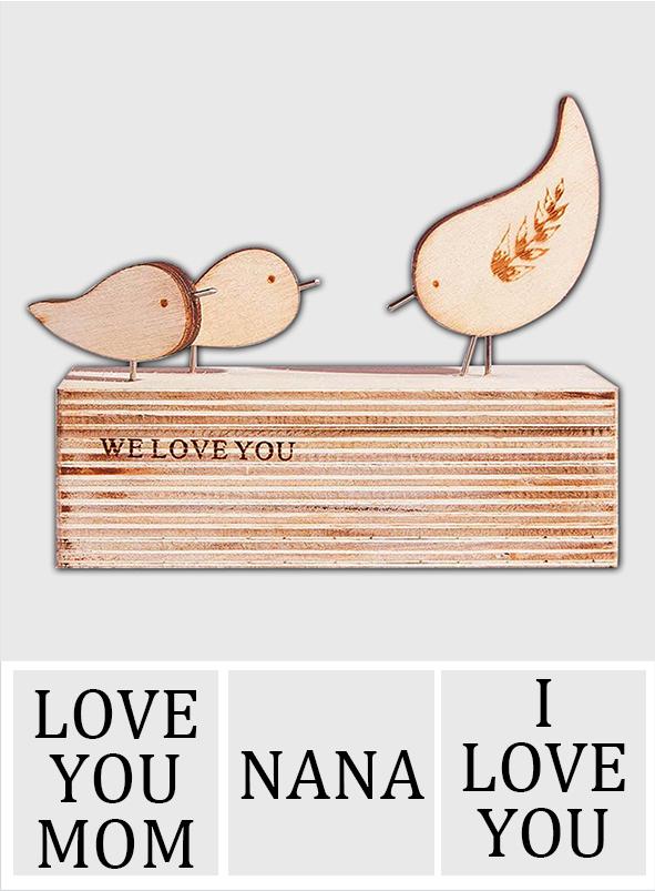 Bird Mom - Personalized Mother Wooden Birds