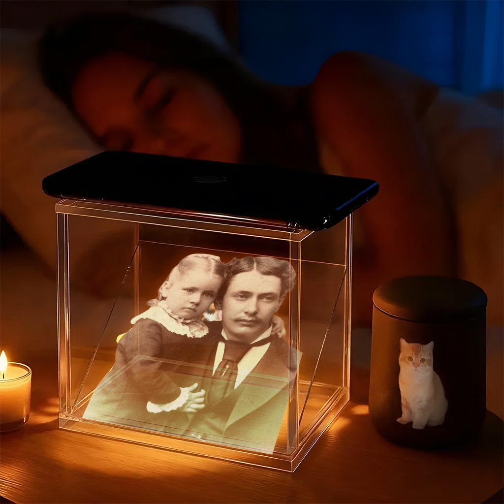 Custom Any Photo Always With You - Personalized Memorial 3D Memory Box