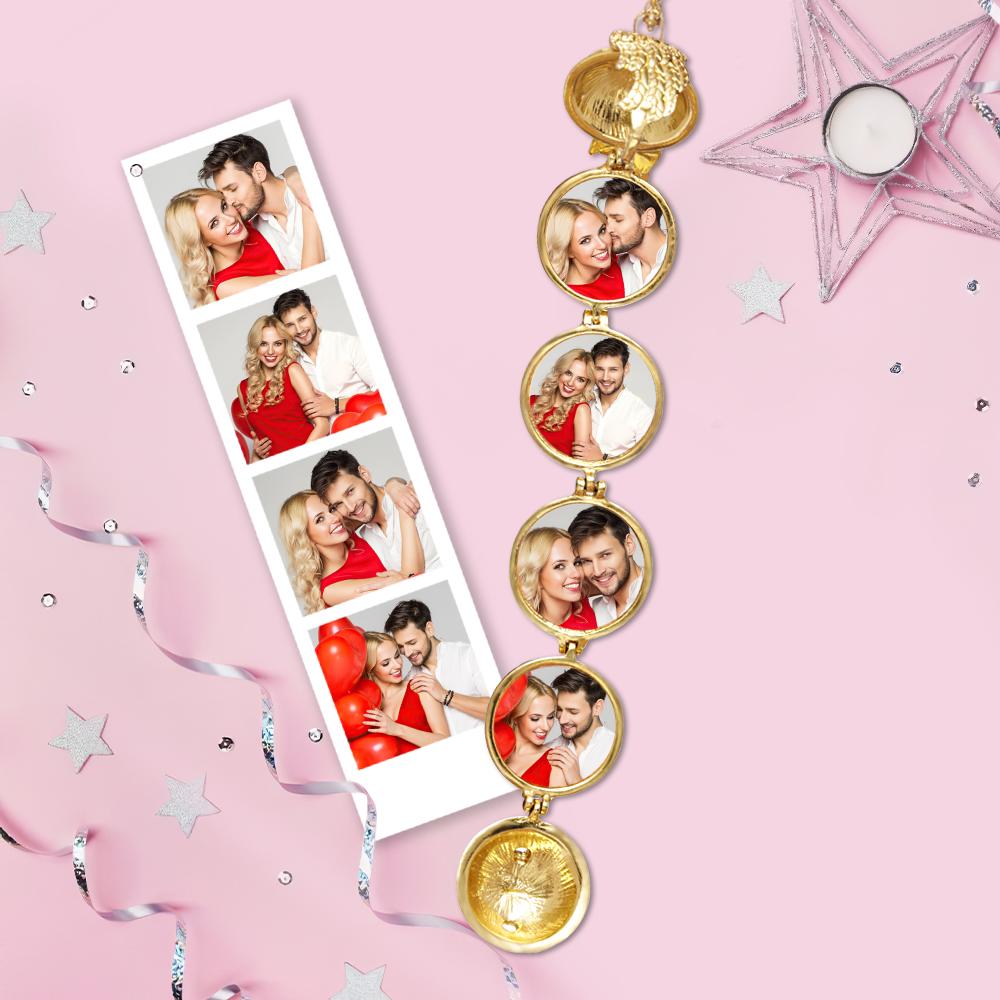 Any Photo - Personalized Angel Wings Expanding Photo Ball Locket Necklace