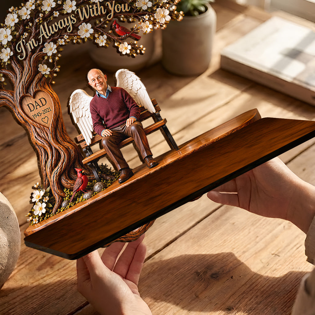 I'll Always Be With You - Personalized Memorial Wooden Floating Shelf
