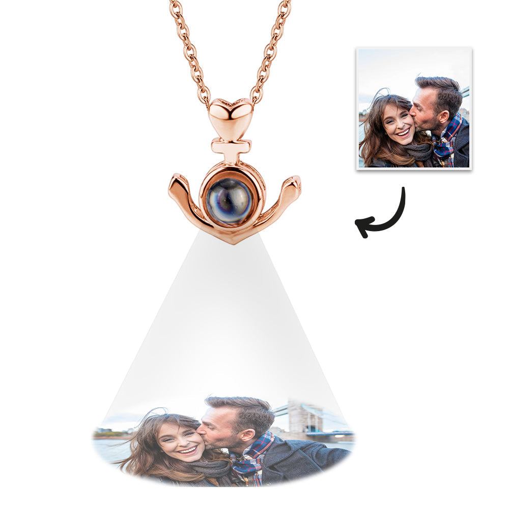 Anchor - Personalized 925 Sterling Silver Anchor Projection Necklace