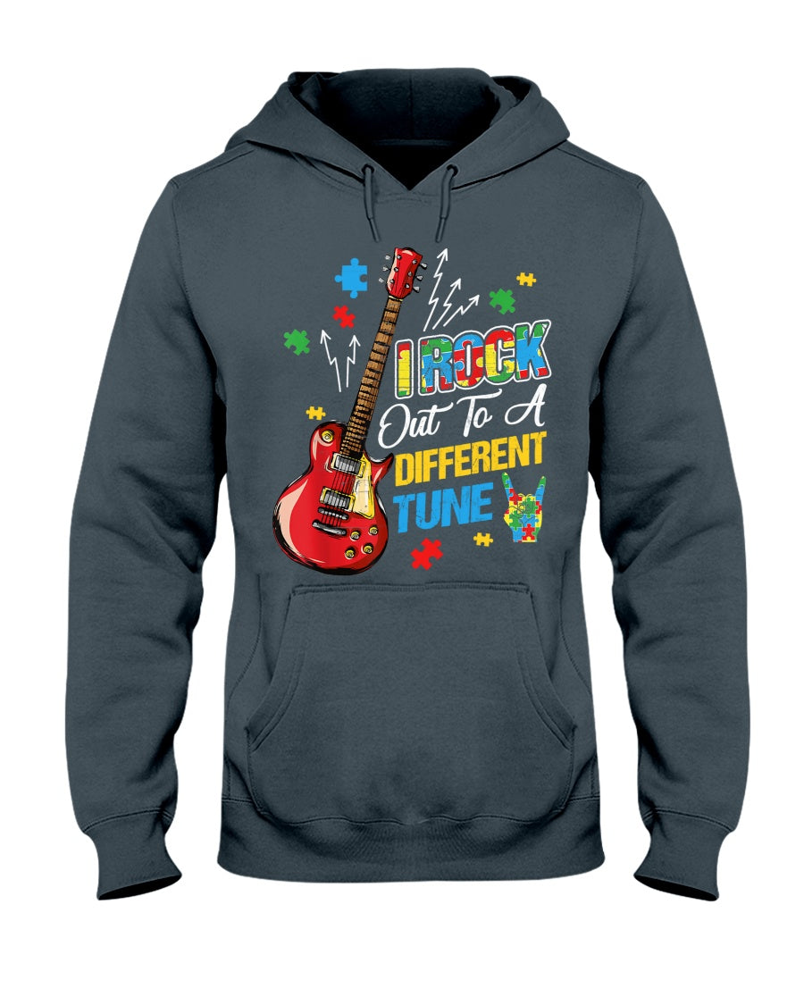 Autism I Rock Out To A Different Tune - Autism Awareness T-shirt and Hoodie 0921