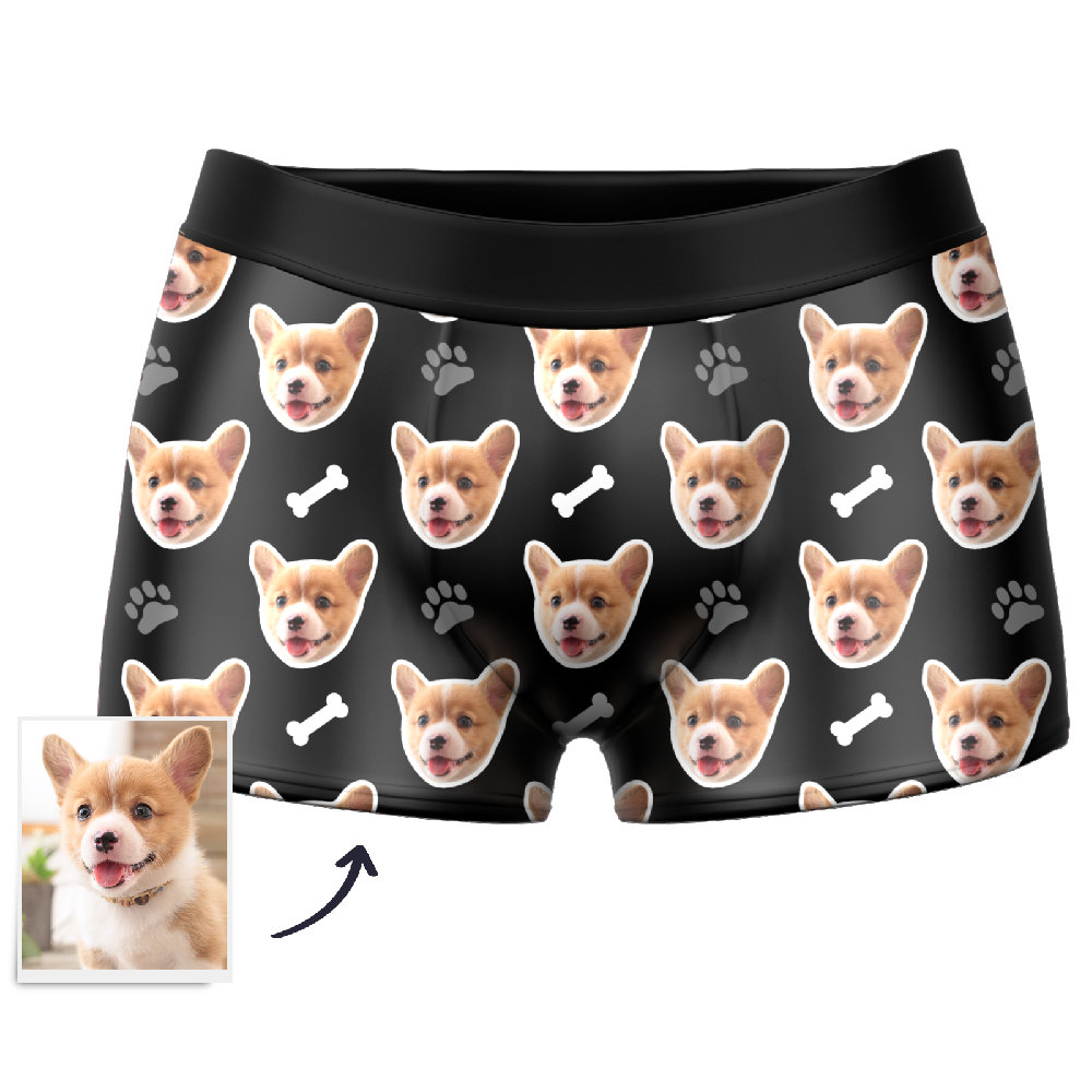 Custom Dog Face Boxers - Personalized Dog Men's boxer briefs