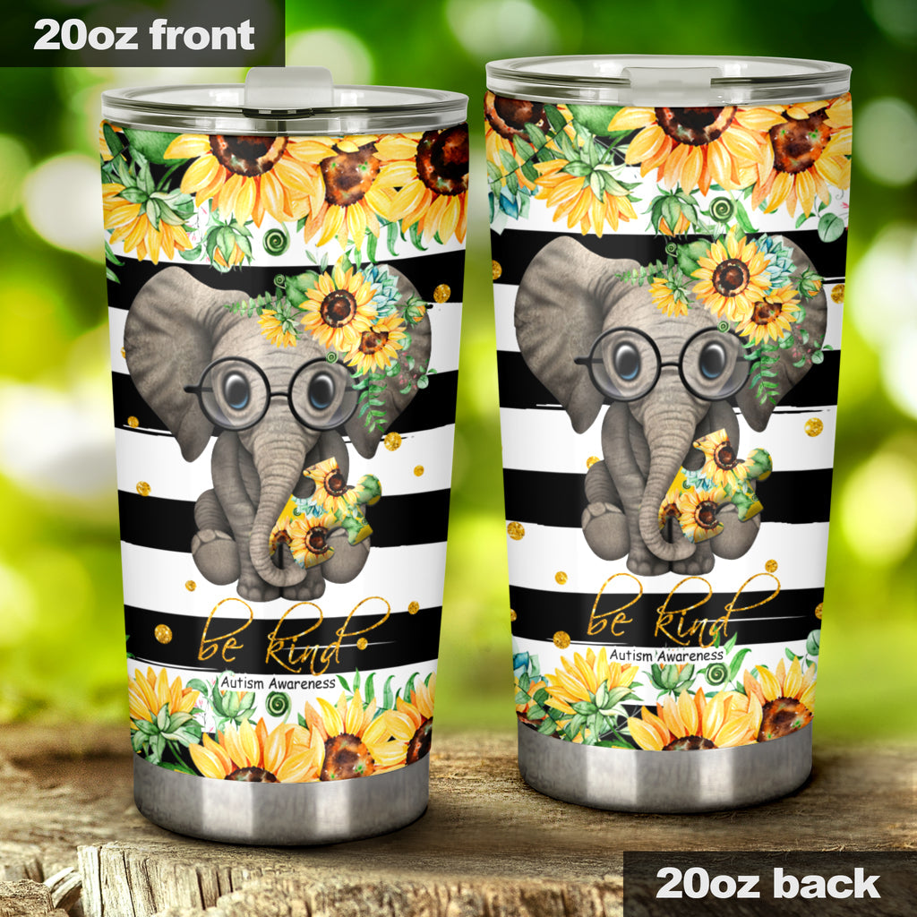 Be Kind Autism Awareness Tumbler 0622