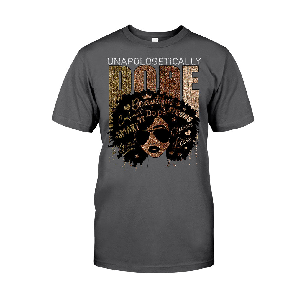 Black Queen - African American T-shirt and Hoodie With Faux Glitter Print 1121