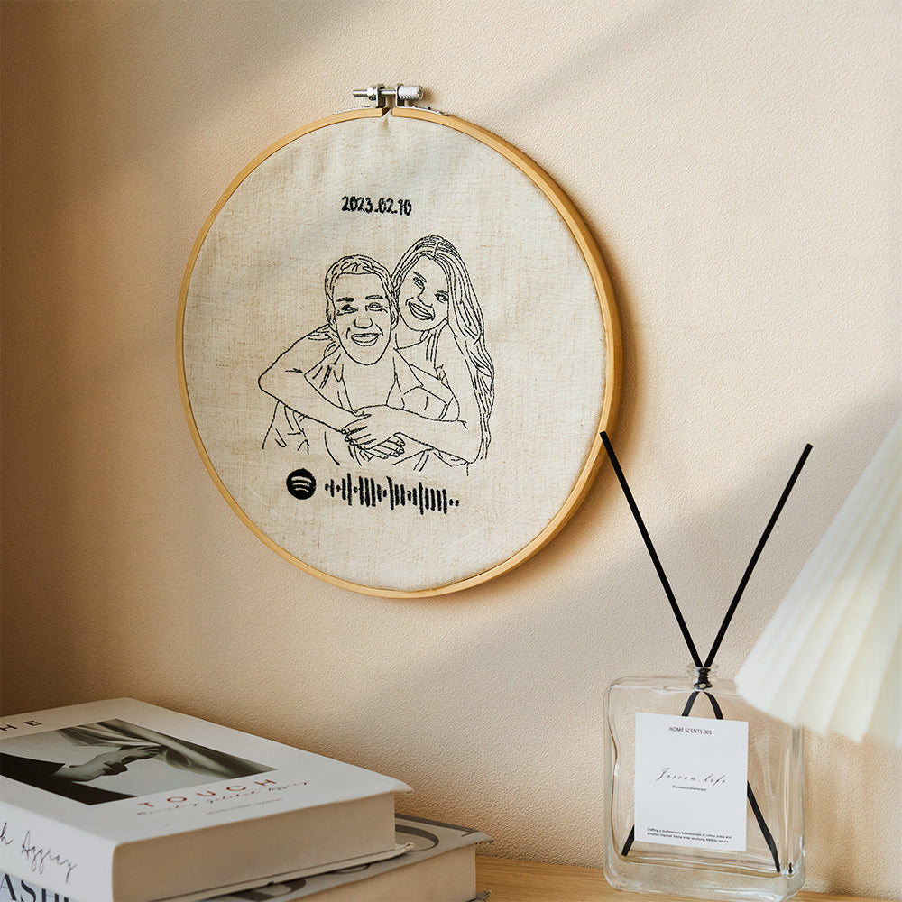 I Love You Forever - Personalized Couple Spotify Embroidery