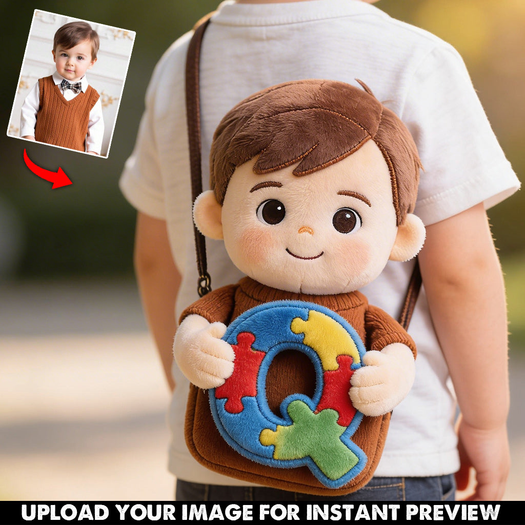 Autism Love Letter - Personalized Autism Awareness Plush Crossbag