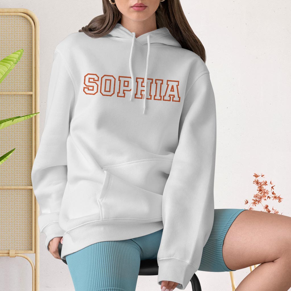 Custom Name - Personalized Sibling Embroidered Hoodie