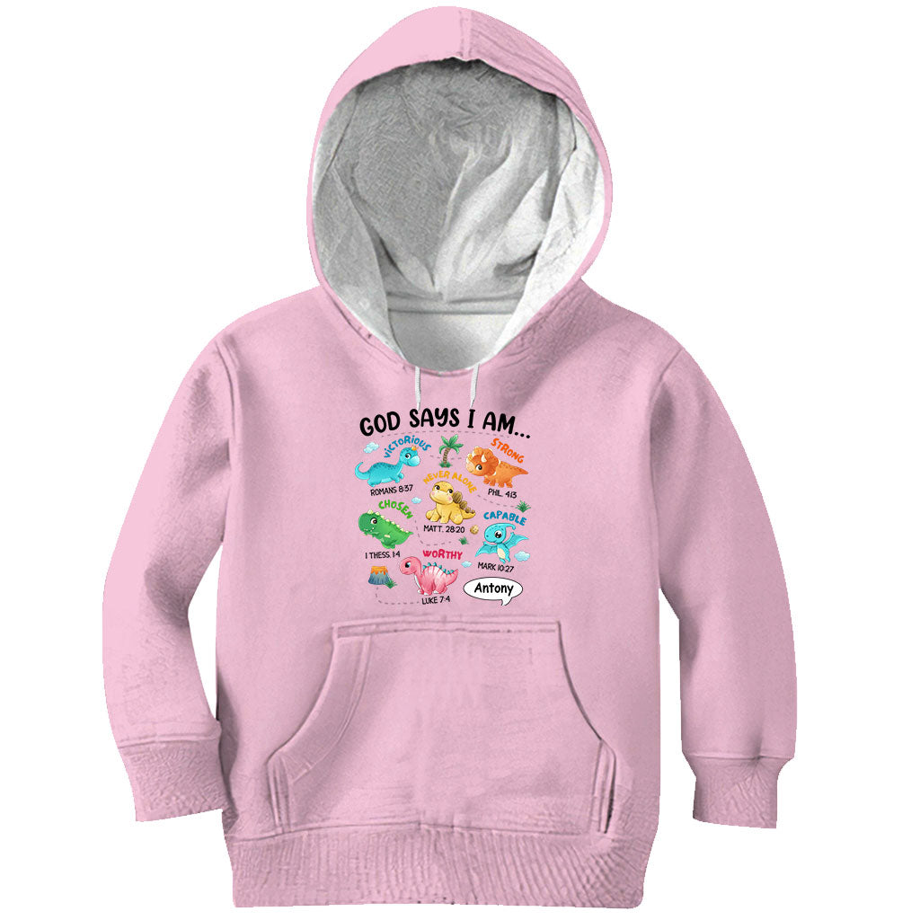 For Grandson Dinosaur I Am - Personalized grandson T-shirt And Hoodie