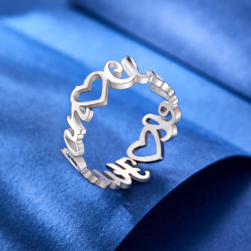 Heart-Shaped Double Names - Personalized Heart-Shaped Double Names