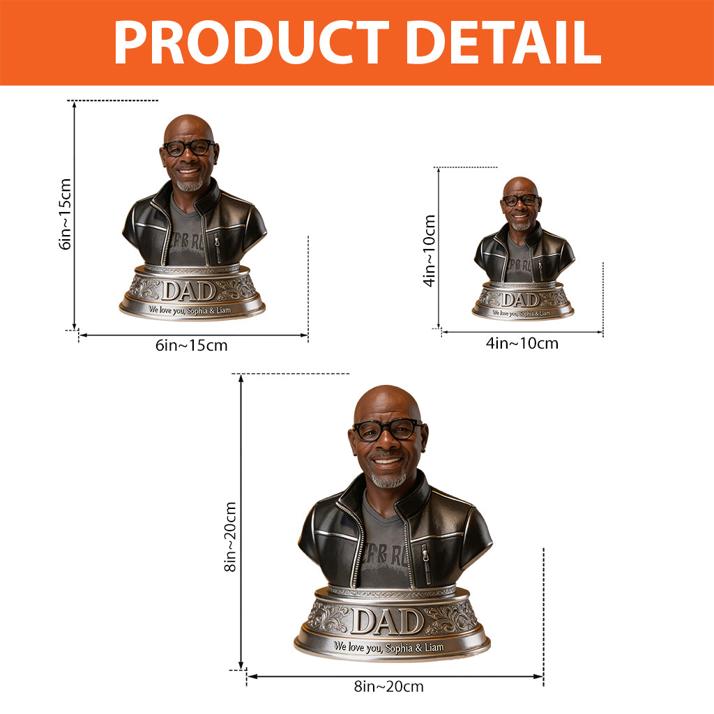 Custom Any Photo, Dad Statue - Personalized Father Custom Shaped Acrylic Plaque