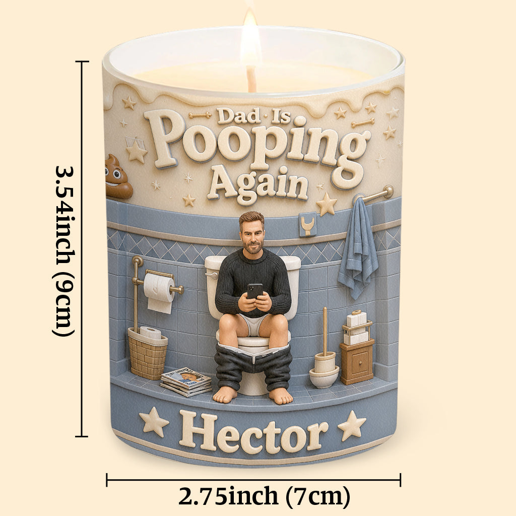 Custom Any Photo - Personalized Father Candle With Wooden Lid