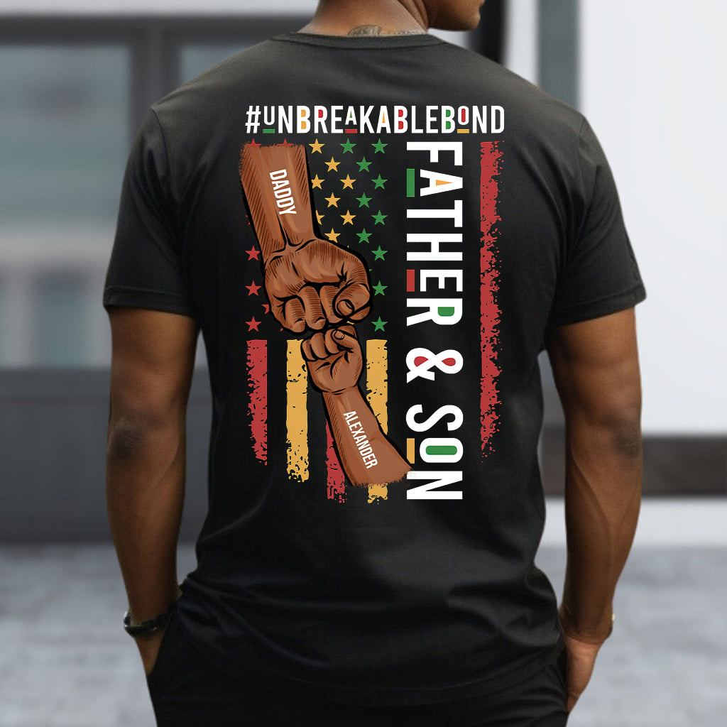 Father & Son Unbreakablebond - Personalized African American T-shirt and Hoodie