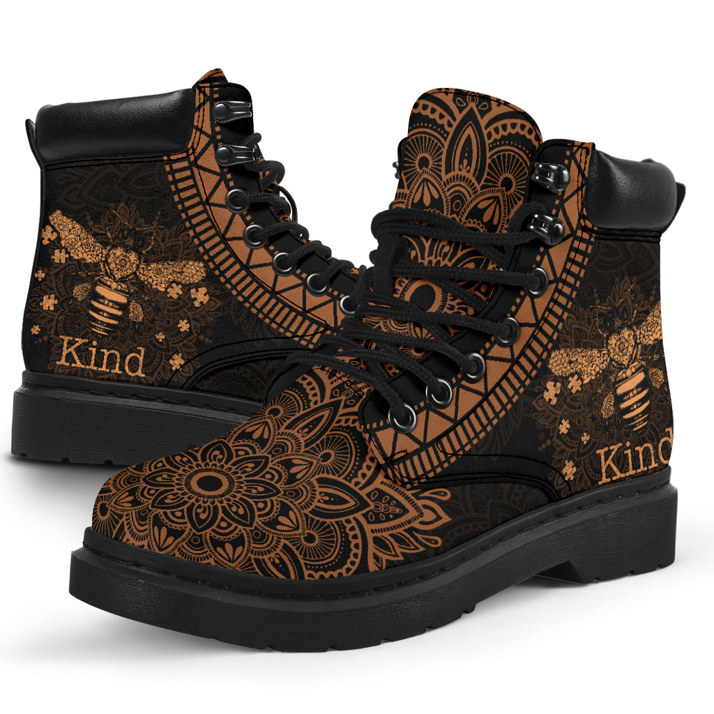 Bee Kind Mandala Autism Awareness All Season Boots 0622
