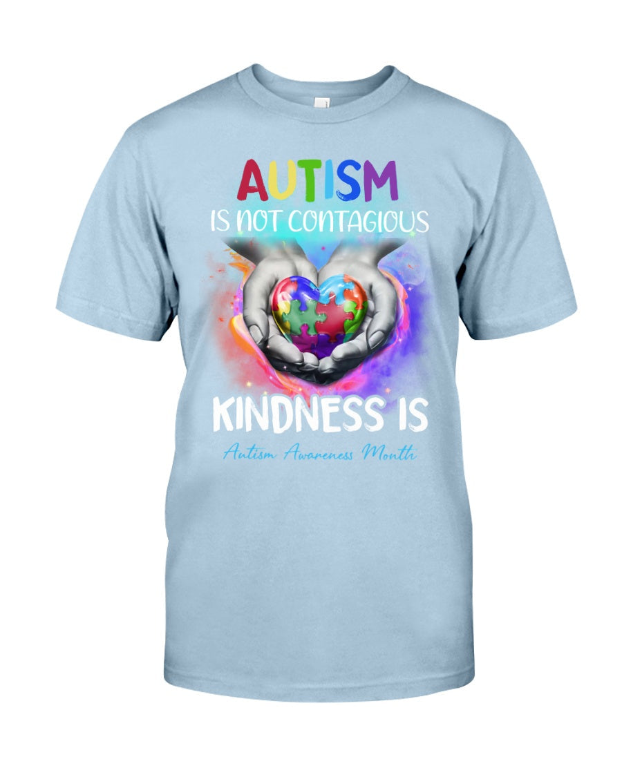 Autism Is Not Contagious - Autism Awareness T-shirt and Hoodie 0921