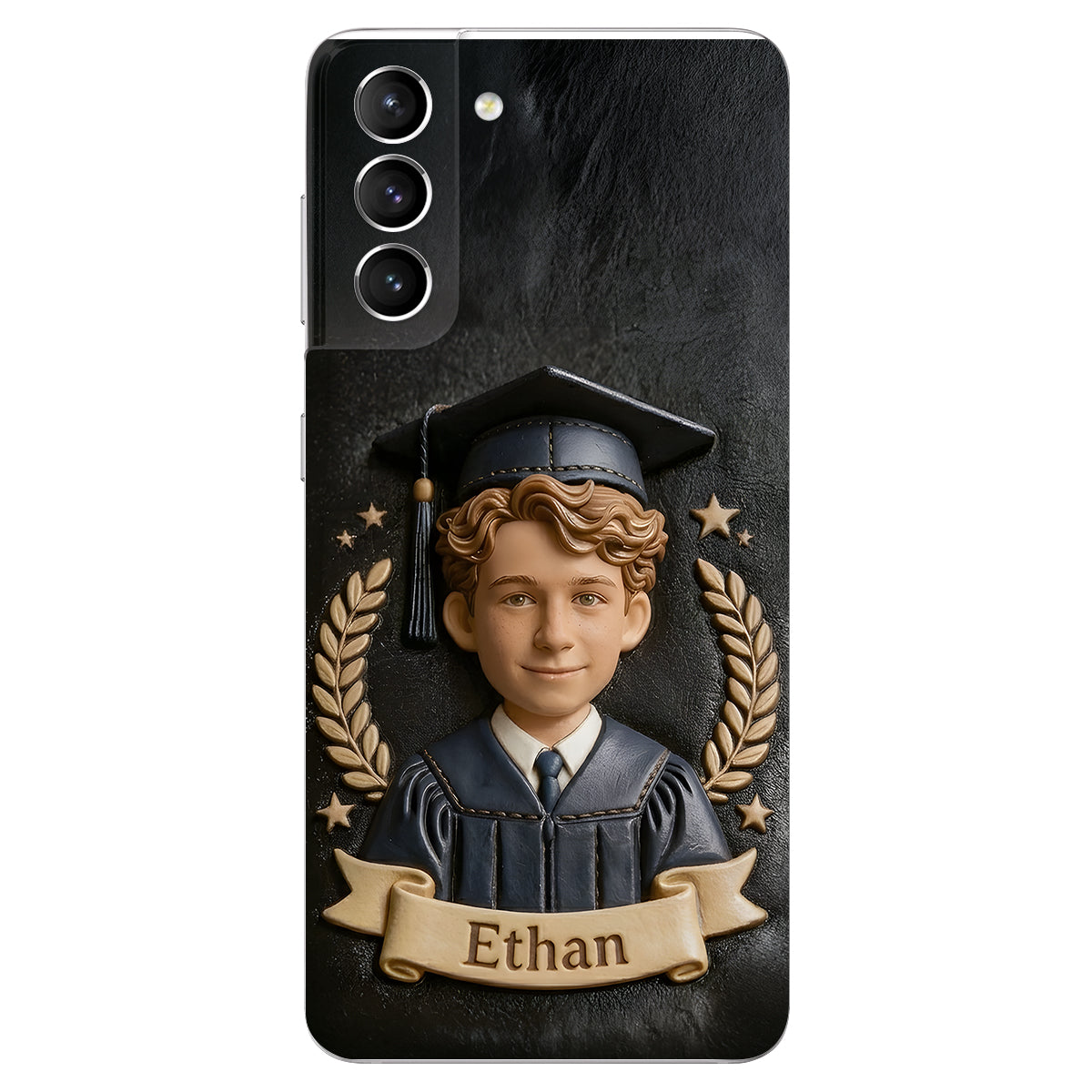Graduation Gift - Personalized Graduation 3D Embossed Leather Phone Case