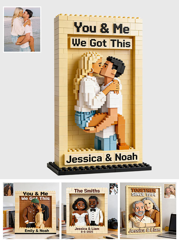 Custom Any Photo - Personalized Couple One-sided Vertical Rectangle Building Brick Blocks