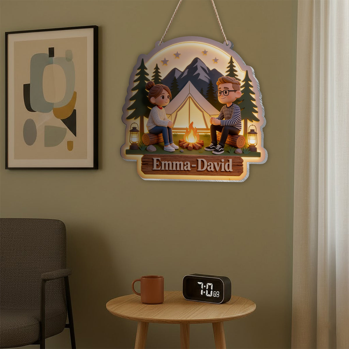 Camping Partners For Life - Personalized Camping LED Light Acrylic Sign